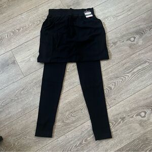 NWT Angelina Angelina Cotton Comfort High Waisted Leggings with Mini Skirt